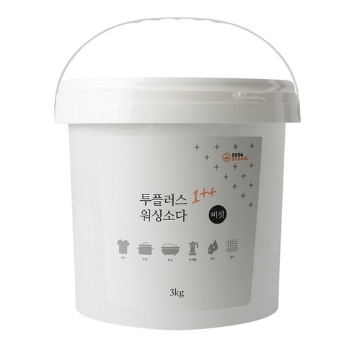 워싱소다 - 투플러스 워싱소다 대용량 3kg 버킷, 1개