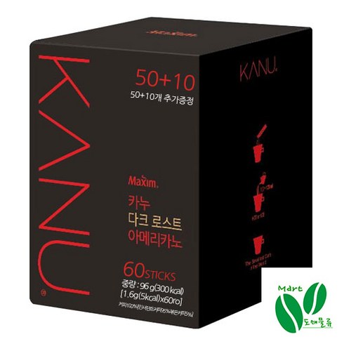 맥심 카누 다크 로스트 아메리카노, 1.6g, 60개입, 1개