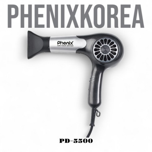 2024년 가성비 최고 쏘닉붐 허리케인 헤어 드라이기 - 피닉스 가정및 전문가용 헤어드라이기, PD-5500, 실버