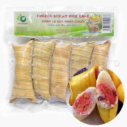 베트남 냉동 바나나 코코넛찰밥 BANH LA DUA NHAN CUUOI, 500g, 1개