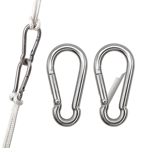 2023년 가성비 최고 캠핑등산고리 - 카라비너 스텐 강철 비너 등산용 캠핑 등산 고리 고강도 카라비나