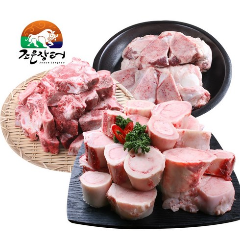 조은장터 한우 사골 우족 잡뼈 스지 도가니 4kg 이상 (옵션선택), 1세트, 사골2kg+잡뼈2kg+도가니200g