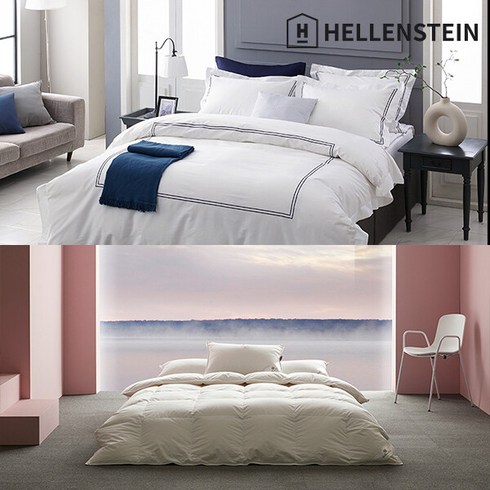 [헬렌스타인] 엑스트라웜 마자르 구스 + 클래식 80수 이불커버 세트 Q