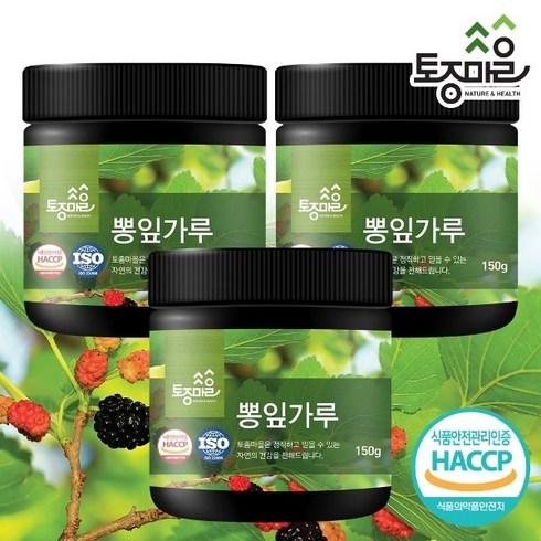 뽕잎가루 - [토종마을] HACCP인증 국산 뽕잎가루 150g, 3개