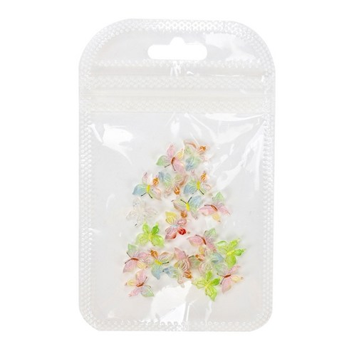 20Pcs 3D 컬러풀 나비손톱 주얼리 DIY 매니큐어 데칼 네일 아트 팁 라인스톤 장식 액세서리