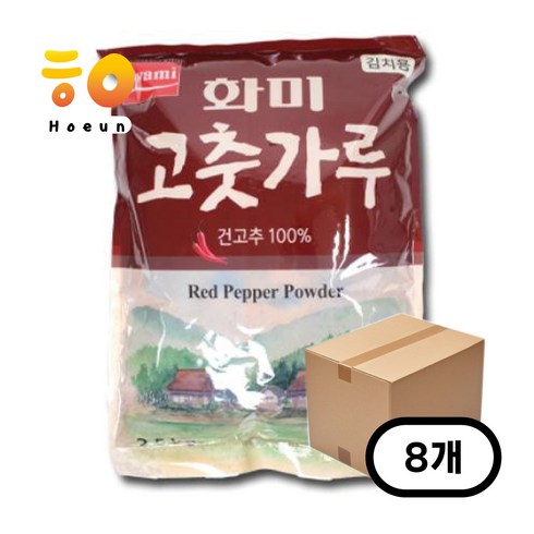 청송미소 고춧가루 1kg  2팩 - 화미 고춧가루 김치용, 2.5kg, 8개