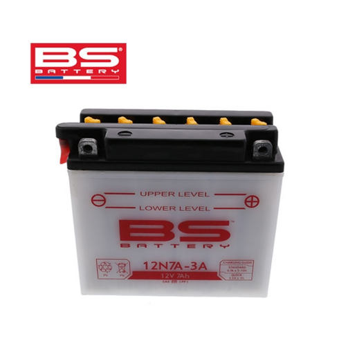 울프125 - BS배터리 12N7A-3A 12V(유아사 YB7BL-A)울프125 울프R등, 1개