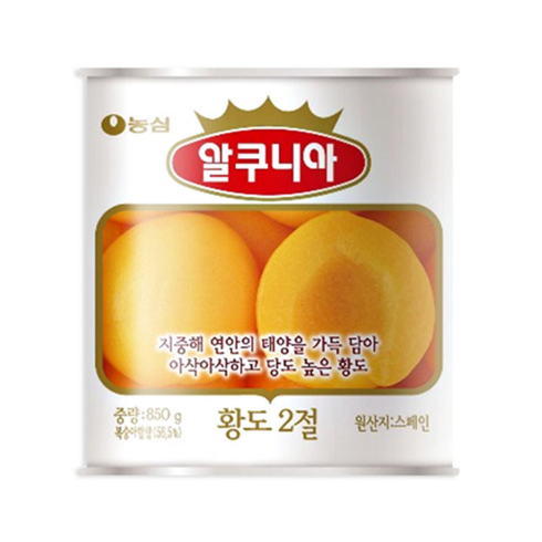 알쿠니아 황도 통조림 세트, 850g, 6개