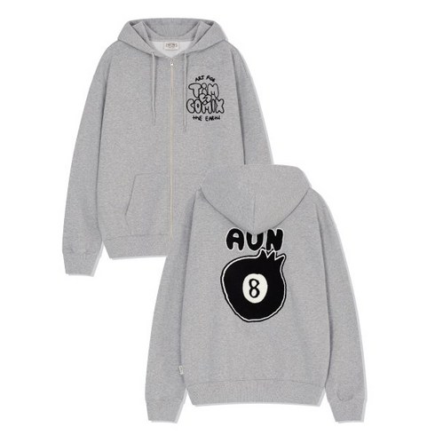 팀코믹스후드집업 - 팀코믹스 후드집업 BOUCLE 8 BALL HOODIE ZIP UP GRAY