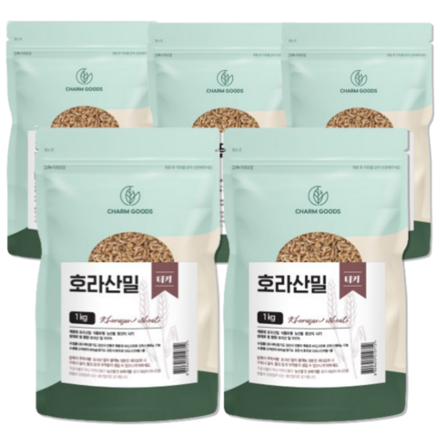 서 우 무첨가 호라산밀 1kg 당뇨에 좋은 고대 곡물 셀레늄 풍부, 5개