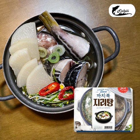 까치복밀키트 - [물한병! 밀키트]피쉬앤 냉동 시원한 까치복지리탕 2인분, 1개, 590g