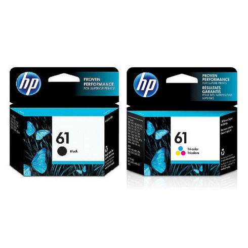 hp61세트 - HP 61 정품잉크(무료배송) 검정+컬러 1세트 (CH561WA 검정 + CH562WA 3색컬러) 데스크젯 1050 2050 2510, 1개