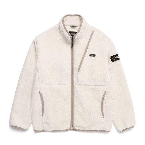 2023년 가성비 최고 n224ufj100 - (국내매장판) 내셔널지오그래픽 N224UFJ903 세미 오버핏 플리스 풀집업 IVORY