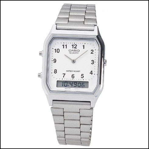 aq-230a - 타임플래닛 CASIO AQ-230A-7B 카시오 시계 메탈밴드