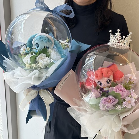 캐치티니핑 꽃풍선 아이 조카선물 인형 조화, 아라핑