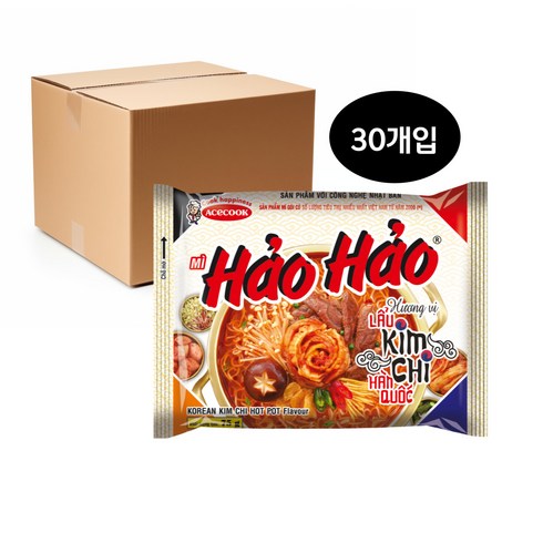 베트남라면 - 에이스쿡 하오하오 김치맛 베트남라면 77G X 30EA 1박스, 30개