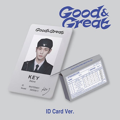 [KEY] 키 미니2집 Good & Great (ID Card Ver.)(스마트앨범) / QR카드+이미지 카드(10종)+스티커+포토카드