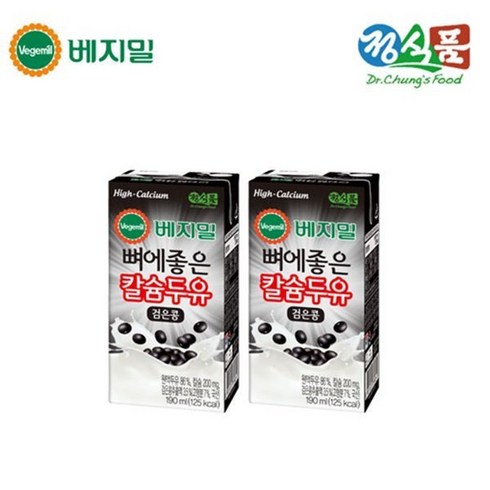 베지밀검은콩두유 - 베지밀 뼈에좋은 칼슘 두유 검은콩 190mlx80팩, 190ml, 80개