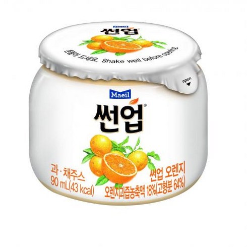 썬업 오렌지주스 매일유업 냉장 90ml x 20, 단품