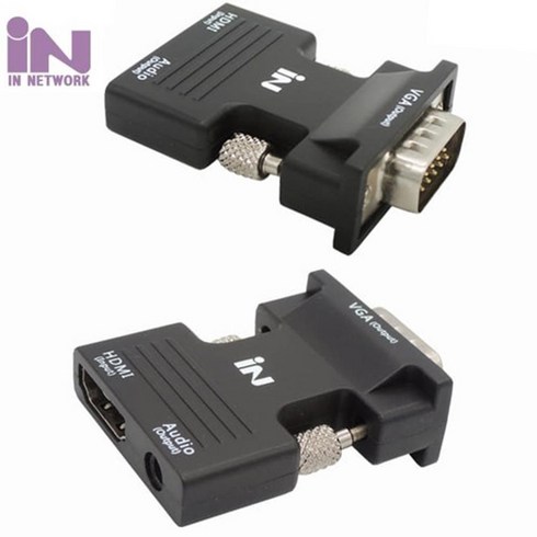 IN NETWORK HDMI to RGB(VGA) 컨버터 MJ-HVC02W 블랙, 1개