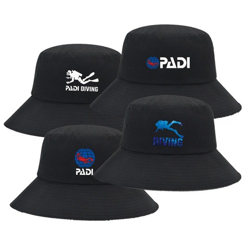 padi - 패디 PADI 남녀공용 모자 버킷햇 벙거지 자외선차단 물놀이 바다 스쿠버 프다 센터