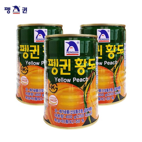 펭귄황도 - 펭귄 황도 신형, 400g, 24개