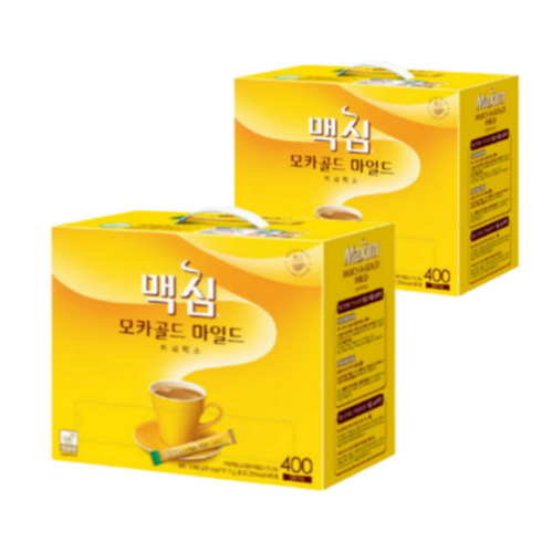 맥심 모카골드 마일드 커피믹스 스틱 400T x2 (800개), 12g, 2개, 400개