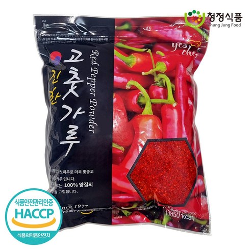 22년 청정식품 HACCP 국산 고춧가루 굵은가루 1kg, 1개