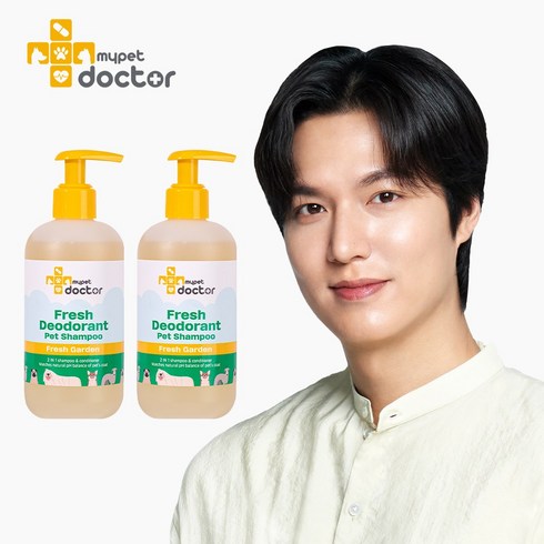 [마이펫닥터] 강아지샴푸 저자극 천연 올인원 개비린내 냄새제거 거품샴푸 베이비파우더향 프레쉬가든향 300g, 2개
