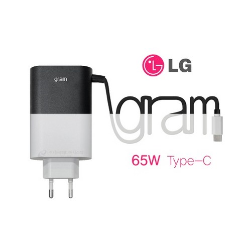 LG정품 PD 65W USB-C 2021그램 어댑터 충전기 ADT-65FSU-D03-EPK, 블랙