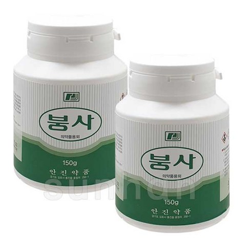 붕사 - 안진약품 붕사 150g/과학실험 슬라임제조 세탁용약품 비료 산화물제거, 2개