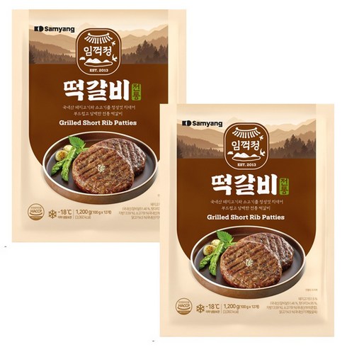 떡갈비 - 삼양 임꺽정 떡갈비, 1.2kg, 2개