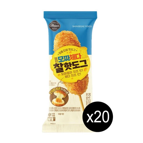 올반 모짜체다 찰핫도그 80g x 20개