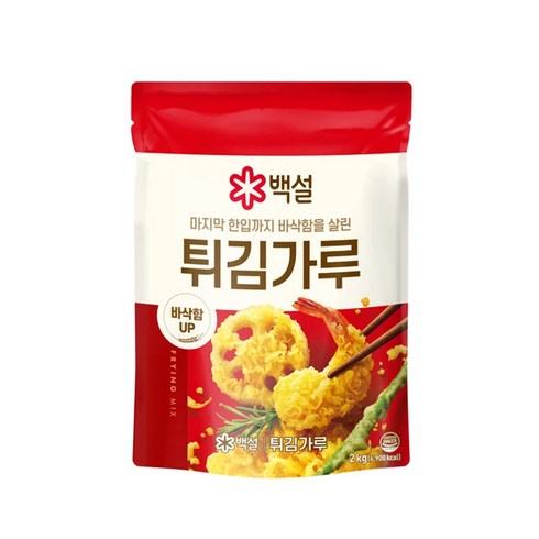 백설 튀김가루 1kg - CJ제일제당 백설 튀김가루, 2kg, 4개