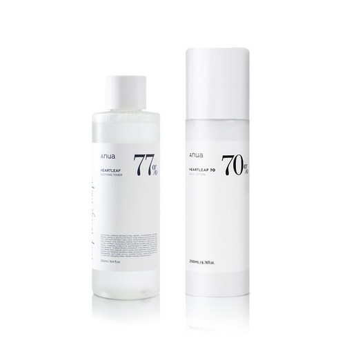 아누아 어성초 77% 진정 토너 250ml + 어성초 70 데일리 로션 200ml 세트, 1세트