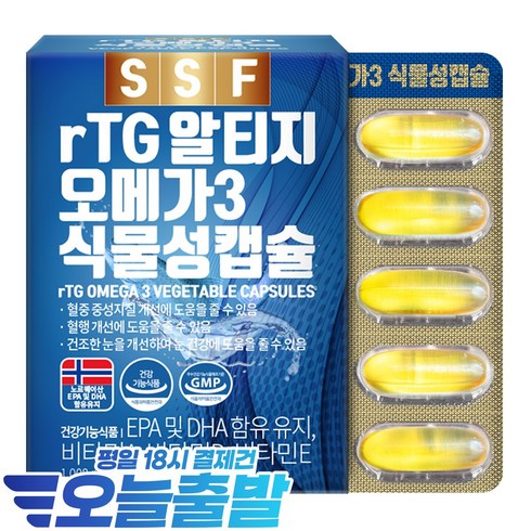 순수식품rtg알티지오메가31000mg60캡슐 - 순수식품 rTG 알티지 오메가3 1000mg, 60정, 1개