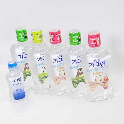 어린이 가그린 혼합 380ml 5개+가그린100ml