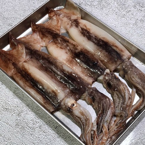 신진항 오징어회 - 포항수산 냉동 통 오징어 1kg(3-7미내외), 1박스