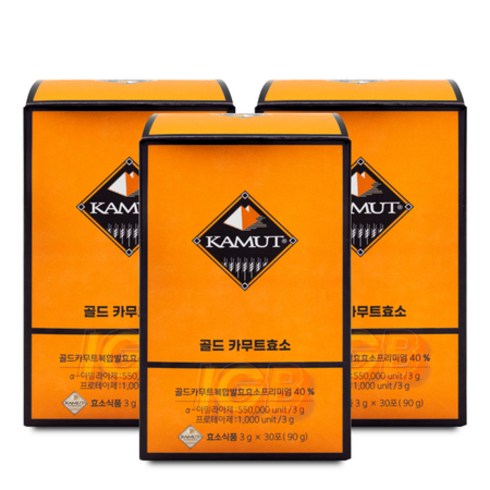 KAMUT 골드 카무트 효소 3g x 30포 3통, 상세페이지 참조, 3개, 상세페이지 참조, 상세페이지 참조