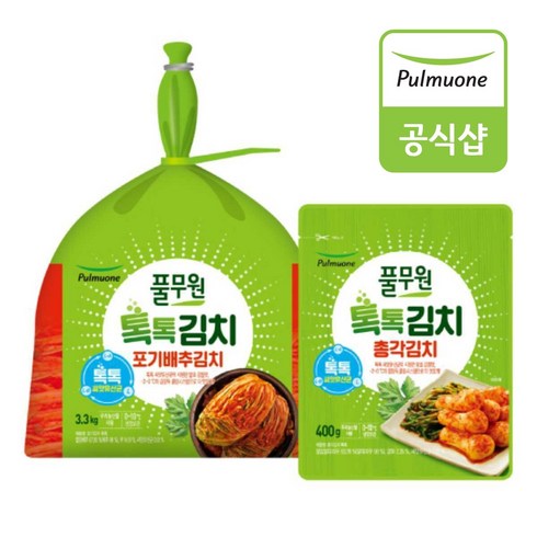 풀무원김치10kg - [G][풀무원] 톡톡 포기김치 3.3kg+총각김치 400g, 상세 설명 참조