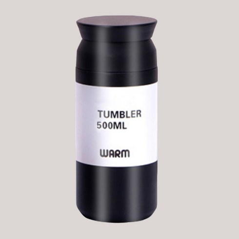 위베이지크 어디서나쏙 예쁜 진공 텀블러, 블랙, 500ml, 1개