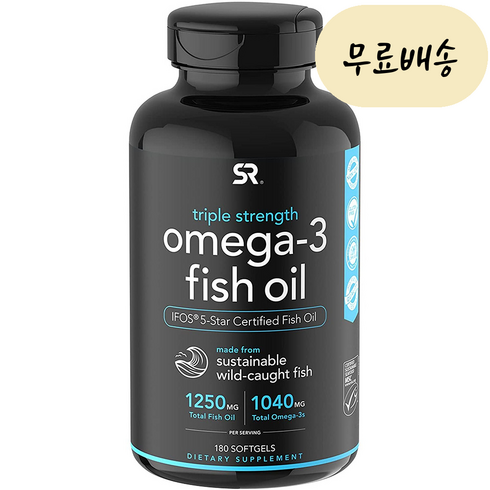 2023년 가성비 최고 스포츠리서치오메가3 - 스포츠리서치 오메가3 rTG 피쉬오일 1250mg x 180개입 [미국 직배송] 1250mg/1040mg 180정, 1개