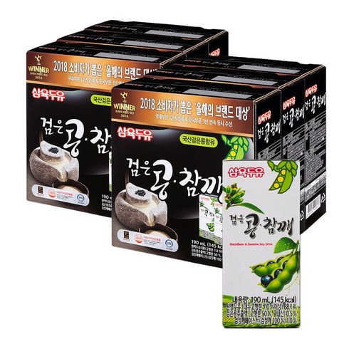 삼육두유 검은콩참깨 두유, 190ml, 96개