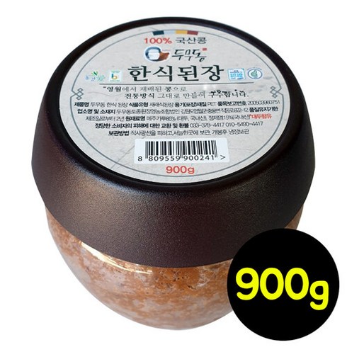 브랜드없음 영월 두무동 한식 된장 900g, 1개