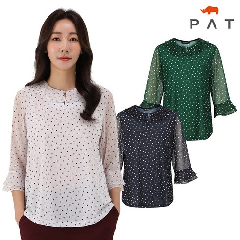 60대 여성옷pat - PAT 쉬폰 도트 블라우스 1G45352