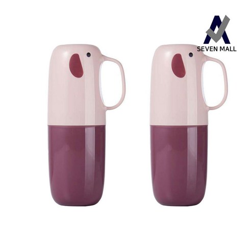 1+1 휴대용 코끼리 칫솔통 칫솔 치약 세트 칫솔꽂이 칫솔보관함 양치컵, 칫솔통만-핑크,핑크