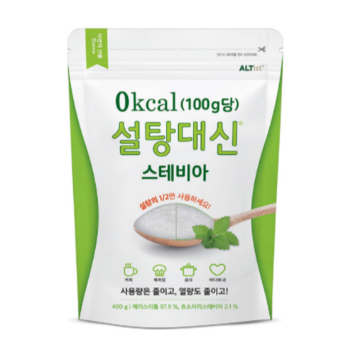바이오믹스 설탕대신 스테비아 에리스리톨 설탕, 400g, 8개