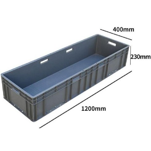 1200 12박스  - 긴플라스틱박스 화물 보관함 상자 물류 수납 대형 플라스틱 직사각형 창고 공구 P08, 12. 1200x400x340MM 파란색