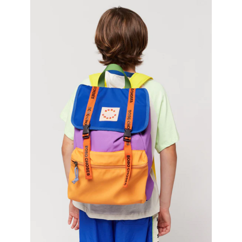 [BOBO CHOSES] 보보쇼즈 24SS 키즈 백팩 Color Block backpack 124AI045