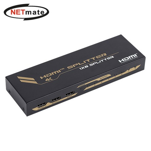 hdmi분배기12 - NETmate HDMI 1:8 분배기/NM-PTP18C/4K UHD 30Hz/HDMI 스플리터/HDCP 지원/12bit 딥컬러 지원/하, 선택없음